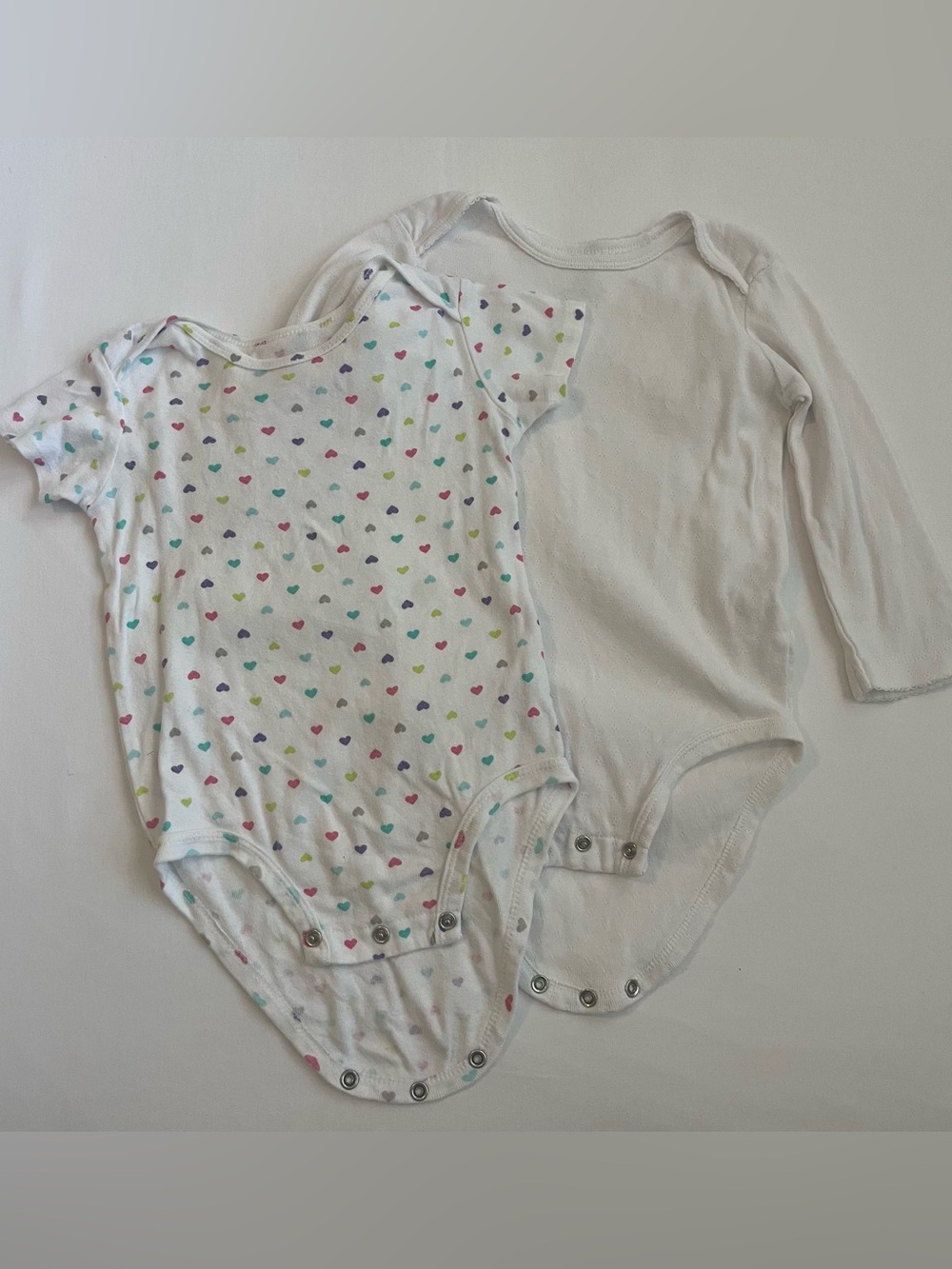 Set of 2 Carter's Baby Girl Onesies Size 24 months